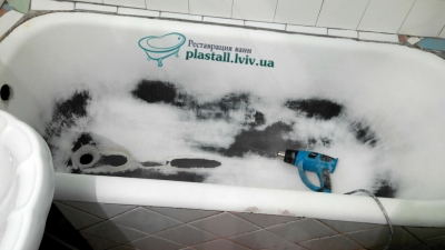 Восстановление покрытия ванной акрилом